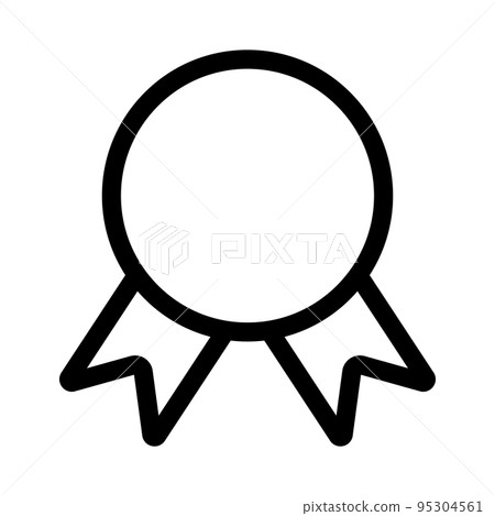 獎牌圖標。獎勵或紀念。津貼。向量。 95304561