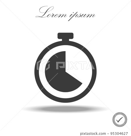 Clock line icon in trendy flat style isolated on background. Clock line icon page symbol for your web site design Clock line icon logo, app, UI. Clock icon Vector illustration. 95304627