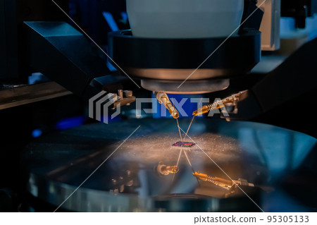 Professional medical microscope in science lab, exhibition Professional medical microscope in science lab, exhibition 95305133