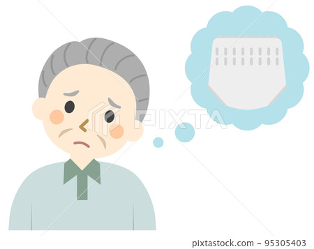 Elderly people thinking about rehabilitation pants 95305403