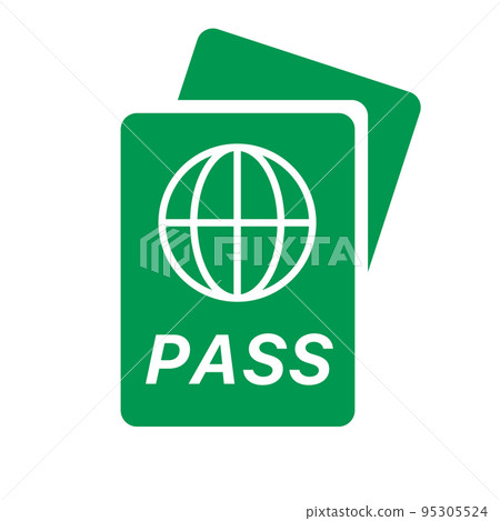 Passport icon for traveling abroad. proof of entry. vector. 95305524