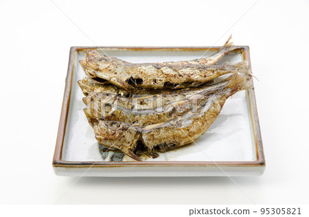 Grilled whole dried sardines Grilled whole dried sardines 95305821