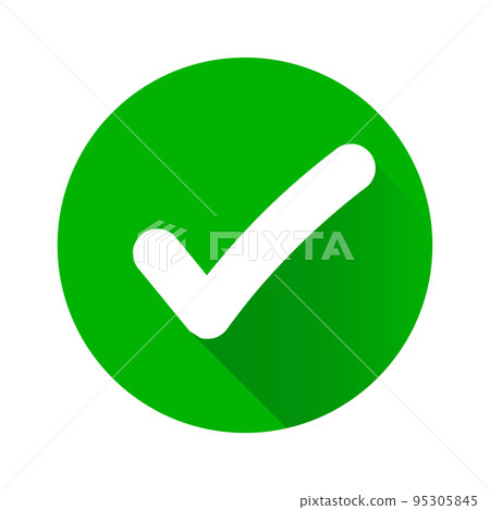 checkmark and shadow. Modern check icon. vector. 95305845