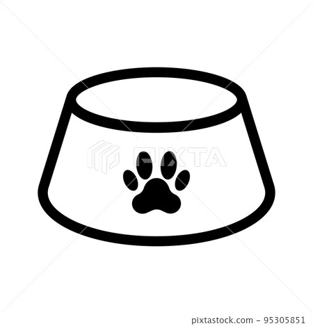 Pet food plate. dog food. vector. 95305851
