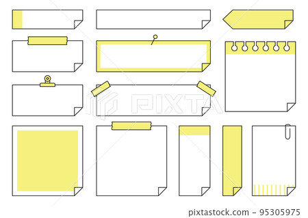 便簽框插圖集(黃色版) 便簽框插圖集(黃色版) 95305975