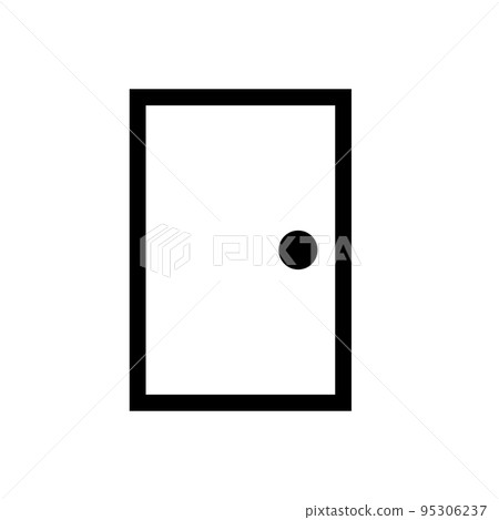 簡單的門圖標。入口。向量。 95306237