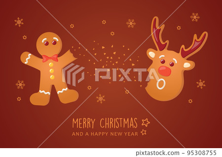 bake decorate and eat gingerbread deer christmas cookie 95308755