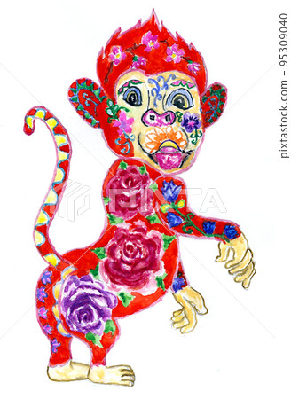 Monkey floral art Monkey floral art 95309040