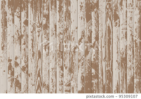 Vertical pattern of wooden textured slats with timber print 95309107