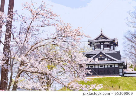 Cherry blossoms at Takada Castle Park 95309869
