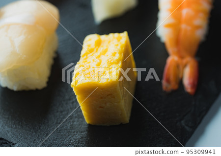 Sushi black background luxury Sushi black background luxury 95309941