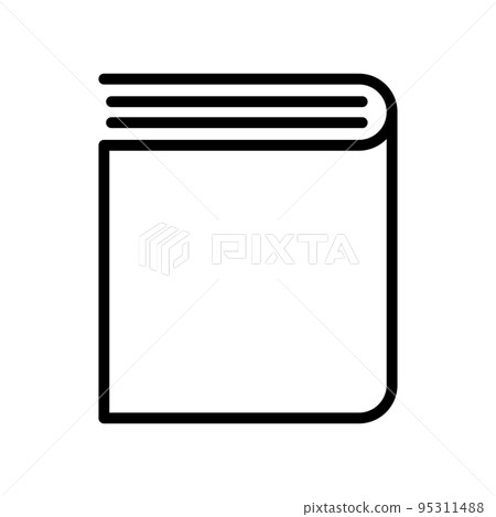 簡單的書本圖標。閱讀或教科書。向量。 95311488