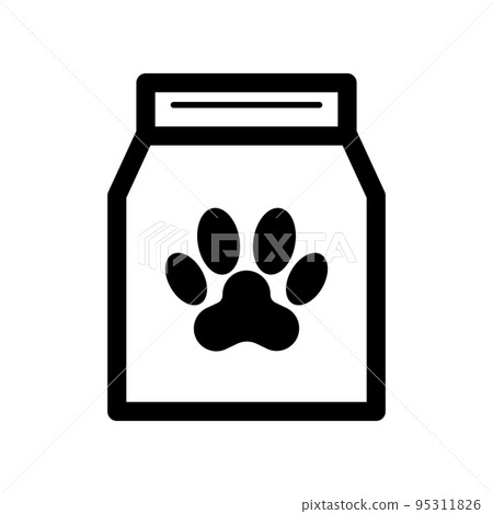 簡單的狗食圖標。寵物食品。向量。 簡單的狗食圖標。寵物食品。向量。 95311826