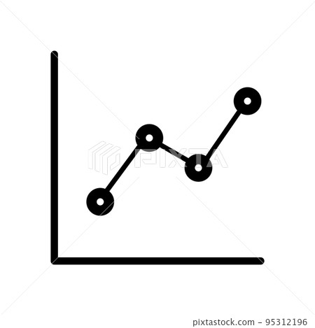 Rising chart icon. Stock price fluctuation. vector. Rising chart icon. Stock price fluctuation. vector. 95312196