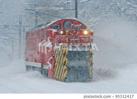 Shinetsu Main Line Myoko Kogen - Kurohime JR East DD53-2 (Nagaoka) Special Snow Plow Train Tokusetsu 95312417
