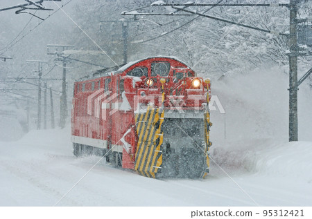 Shinetsu Main Line Myoko Kogen - Kurohime JR East DD53-2 (Nagaoka) Special Snow Plow Train Tokusetsu 95312421