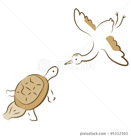 Crane and tortoise 95312503