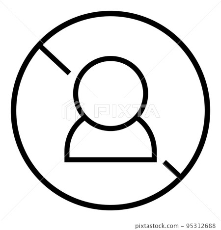 User block sign. No entry or dangerous person. vector. User block sign. No entry or dangerous person. vector. 95312688