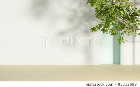 white room mock up space with part of tree 95312699