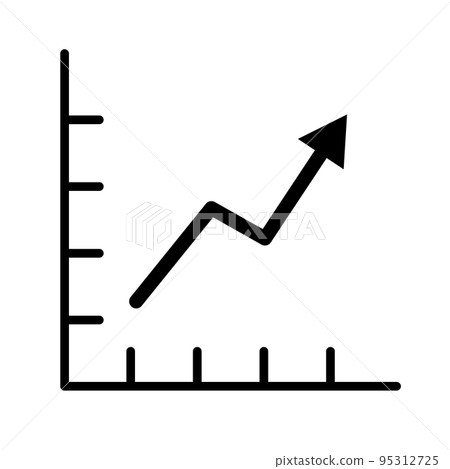 Scaled chart icon. rising chart. vector. 95312725