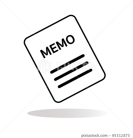 簡單的音符和陰影。向量。 95312873