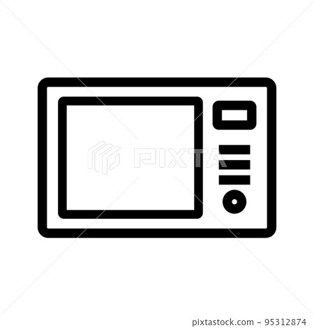微波圖標。廚房電器。向量。 微波圖標。廚房電器。向量。 95312874