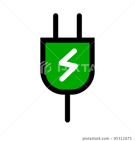 充電插座圖標。充電插頭圖標。向量。 充電插座圖標。充電插頭圖標。向量。 95312875