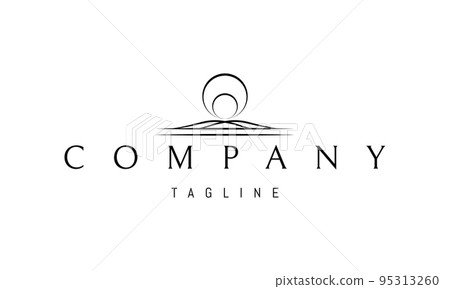 Vector logo on which an abstract image of two...-插圖素材 [95313260] - PIXTA圖庫