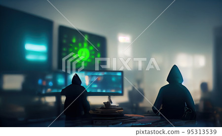 Hacker in hood Hacker in hood 95313539