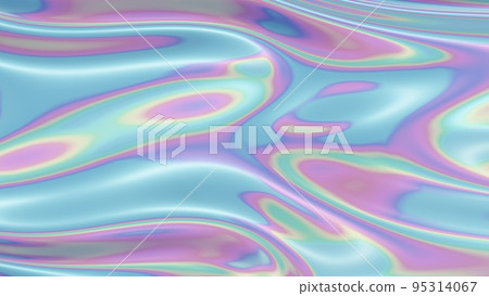 Light pearlescent texture of creases in the fabric, 16x9 landscape orientation background, 3D rendering 95314067