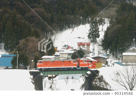 Shinetsu Main Line Sekiyama-Nihongi JR East DD53-2 (Nagaoka) Special Snow Plow Train Tokusetsu 95314588