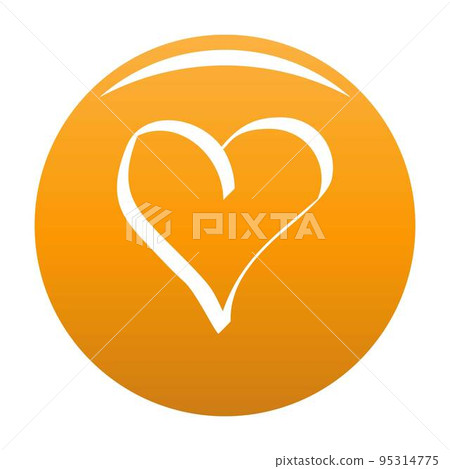 Best heart icon. Simple illustration of best heart vector icon for any design orange Best heart icon. Simple illustration of best heart vector icon for any design orange 95314775