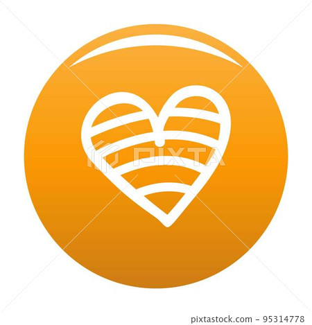 New heart icon. Simple illustration of new heart vector icon for any design orange New heart icon. Simple illustration of new heart vector icon for any design orange 95314778