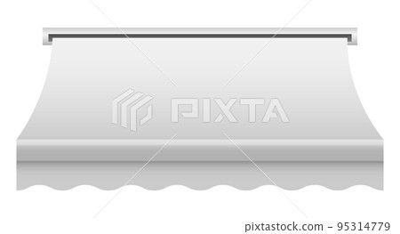 White shop awning mockup. Realistic illustration of white shop awning vector mockup for web design isolated on white background White shop awning mockup. Realistic illustration of white shop awning vector mockup for web design isolated on white background 95314779