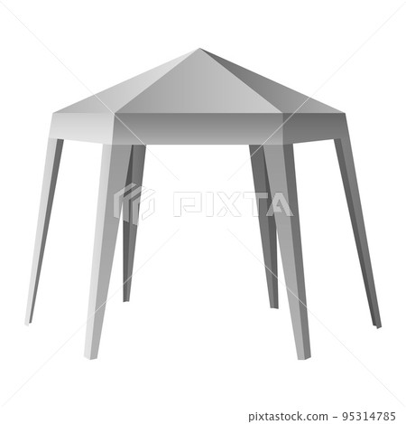 Folding outdoor tent mockup. Realistic illustration of folding outdoor tent vector mockup for web design isolated on white background Folding outdoor tent mockup. Realistic illustration of folding outdoor tent vector mockup for web design isolated on white background 95314785
