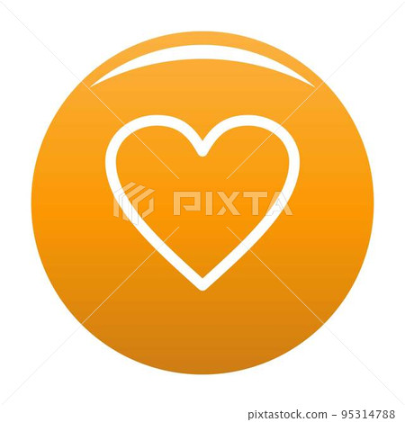 Ardent heart icon. Simple illustration of ardent heart vector icon for any design orange Ardent heart icon. Simple illustration of ardent heart vector icon for any design orange 95314788
