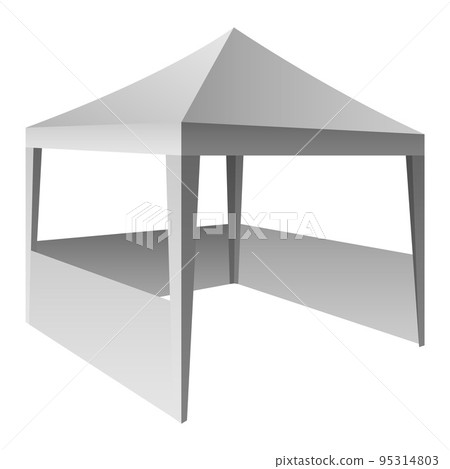 Folding tent mockup. Realistic illustration of folding tent vector mockup for web design isolated on white background Folding tent mockup. Realistic illustration of folding tent vector mockup for web design isolated on white background 95314803