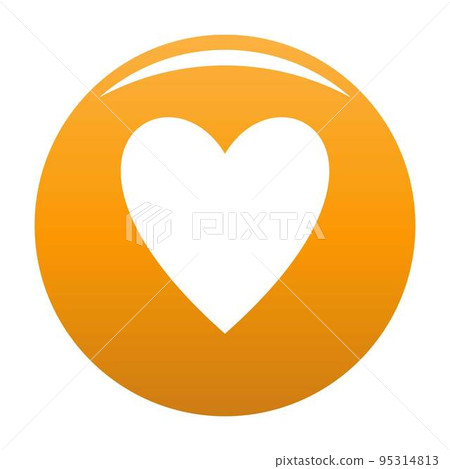 Open heart icon. Simple illustration of open heart vector icon for any design orange Open heart icon. Simple illustration of open heart vector icon for any design orange 95314813