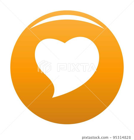 Brave heart icon. Simple illustration of brave heart vector icon for any design orange 95314828