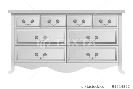 White nightstand mockup. Realistic illustration of white nightstand vector mockup for web design isolated on white background White nightstand mockup. Realistic illustration of white nightstand vector mockup for web design isolated on white background 95314832