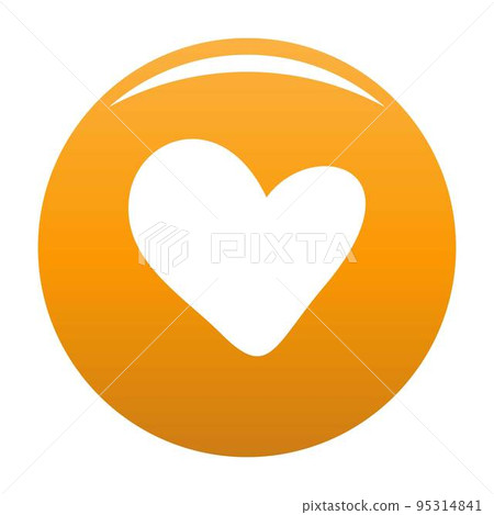 True heart icon. Simple illustration of true heart vector icon for any design orange 95314841