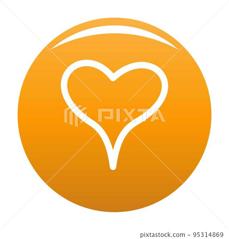 Woman heart icon. Simple illustration of woman heartvector icon for any design orange Woman heart icon. Simple illustration of woman heartvector icon for any design orange 95314869