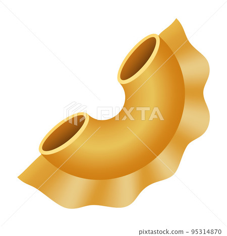 Creste di galli pasta mockup. Realistic illustration of creste di galli pasta vector mockup for web design isolated on white background Creste di galli pasta mockup. Realistic illustration of creste di galli pasta vector mockup for web design isolated on white background 95314870