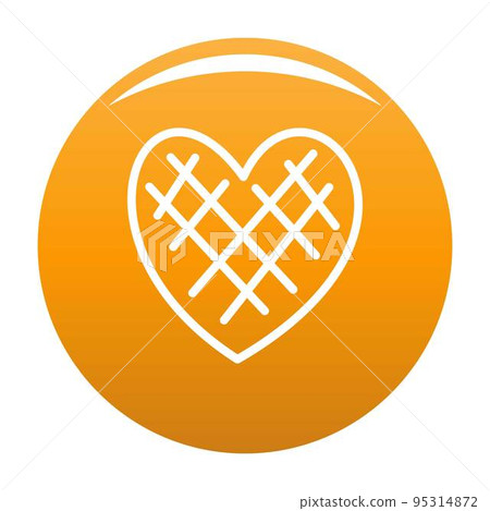 Impressionable heart icon. Simple illustration of impressionable heart vector icon for any design orange Impressionable heart icon. Simple illustration of impressionable heart vector icon for any design orange 95314872