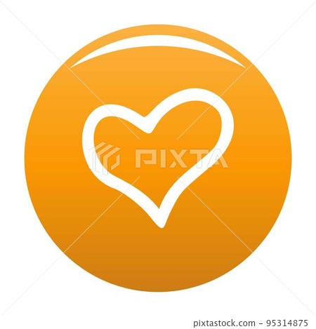 Faithful heart icon. Simple illustration of faithful heart vector icon for any design orange Faithful heart icon. Simple illustration of faithful heart vector icon for any design orange 95314875