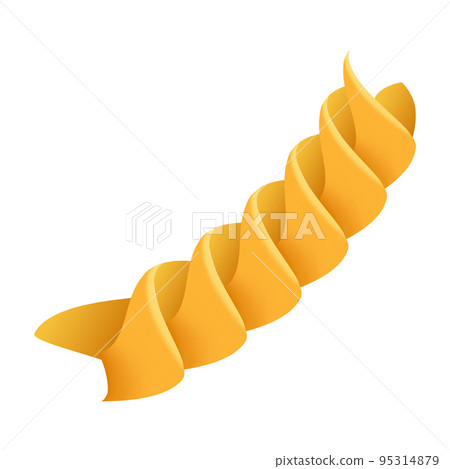 Fusilli pasta mockup. Realistic illustration of fusilli pasta vector mockup for web design isolated on white background Fusilli pasta mockup. Realistic illustration of fusilli pasta vector mockup for web design isolated on white background 95314879