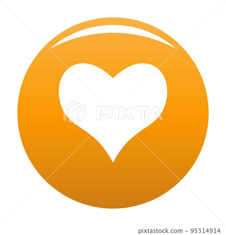 Kind heart icon. Simple illustration of kind heart vector icon for any design orange 95314914