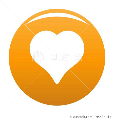 Magnanimous heart icon. Simple illustration of magnanimous heart vector icon for any design orange Magnanimous heart icon. Simple illustration of magnanimous heart vector icon for any design orange 95314917