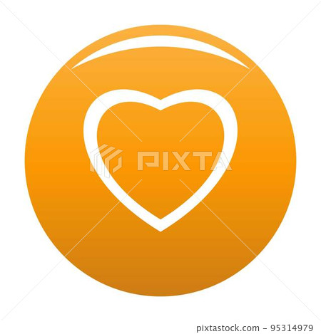 Fearless heart icon. Simple illustration of fearless heart vector icon for any design orange 95314979
