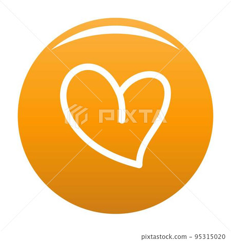 White heart icon. Simple illustration of white heart vector icon for any design orange White heart icon. Simple illustration of white heart vector icon for any design orange 95315020